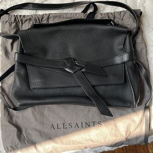 COPY - All Saints Black Leather Shoulder Bag